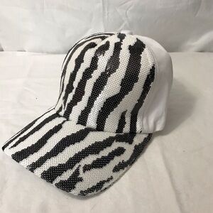 Zebra Print Sequin Cap NWT